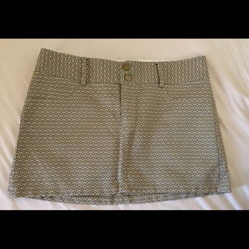 Alice + Olivia Geometric Print Mini Skirt High Waist Size 6